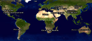 Grande carte monde desert