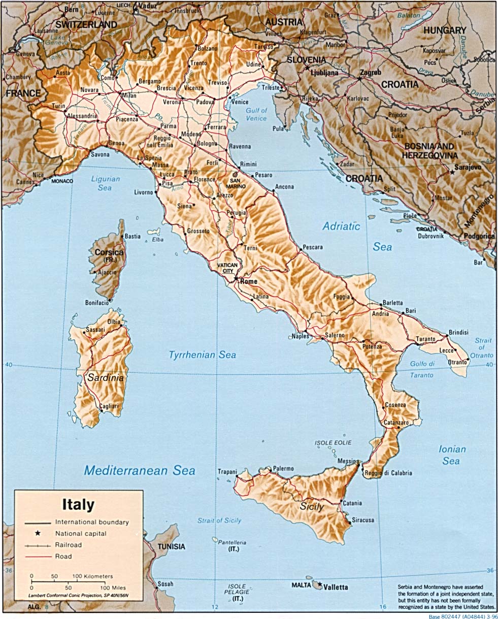 Carte Italie