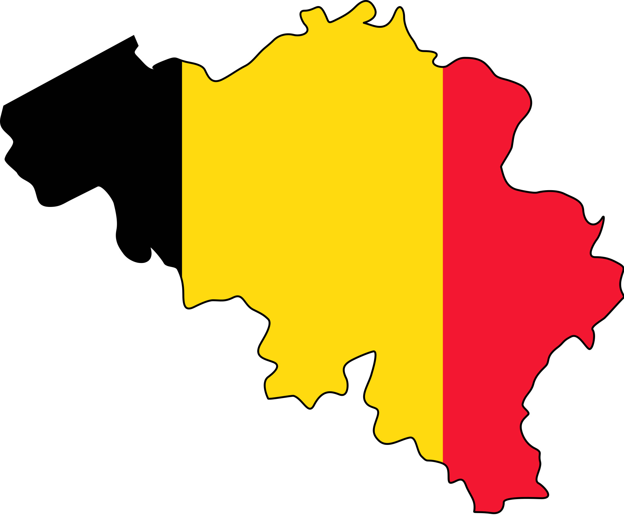 Carte drapeaux Belgique