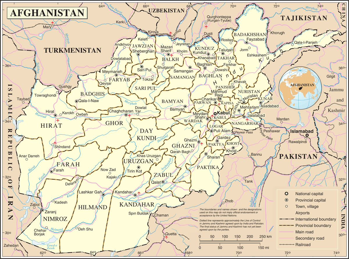 Carte Afghanistan