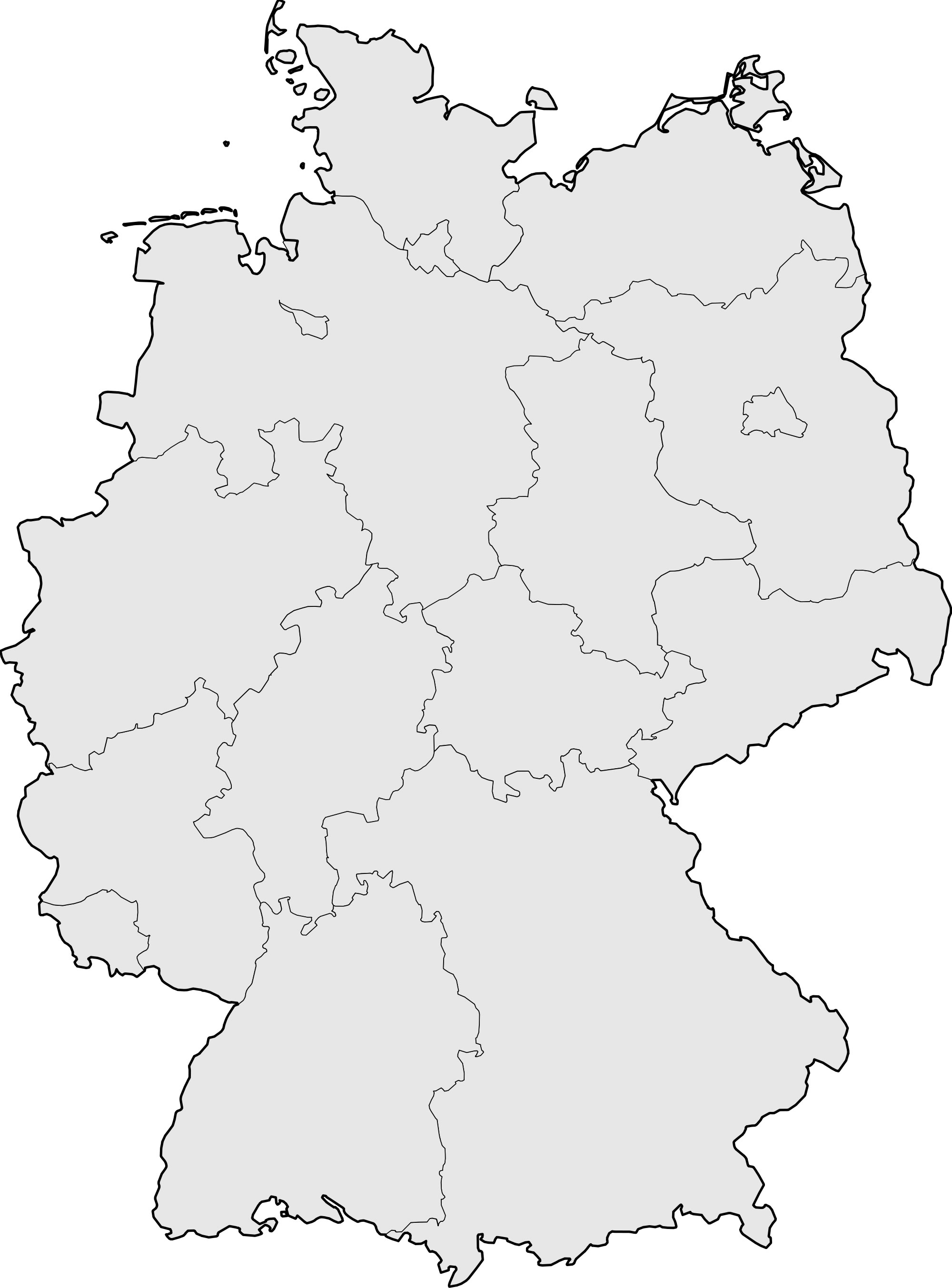 Carte Allemagne vierge