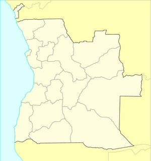 Carte Angola vierge couleur