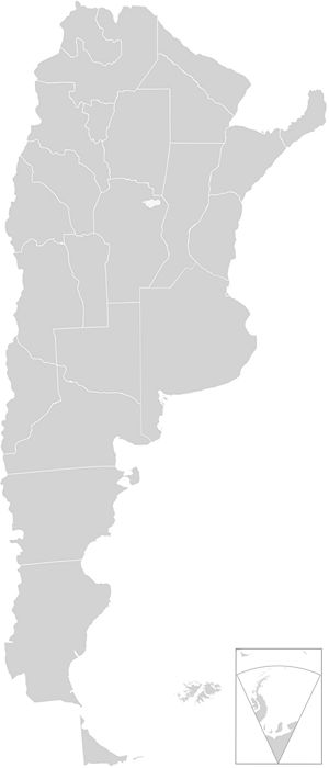 Carte Argentine vierge