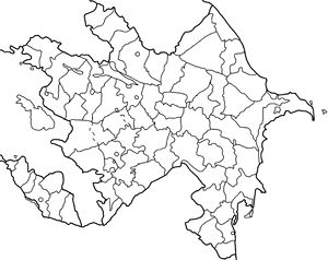 Carte Azerbaïdjan vierge