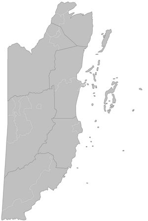 Carte noir et blanc Belize