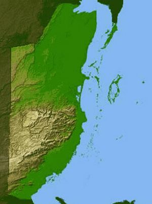 Carte relief Belize