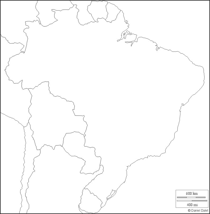 Carte Brésil vierge