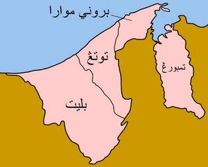 Carte régions Brunei