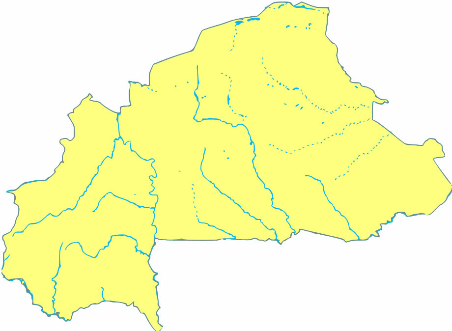 Carte Burkina Faso rivière vierge