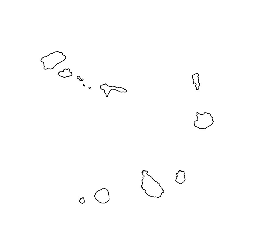 Carte Cap-Vert vierge