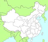 Carte noir et blanc Chine