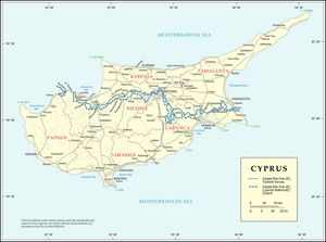 Grande carte Chypre