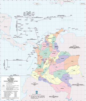 Carte politique Colombie