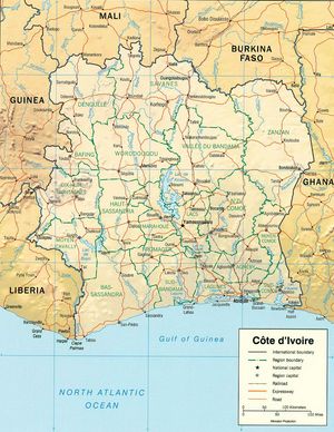 Carte Côte d'Ivoire
