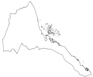 Carte Érythrée vierge