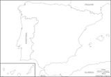 Carte Espagne vierge