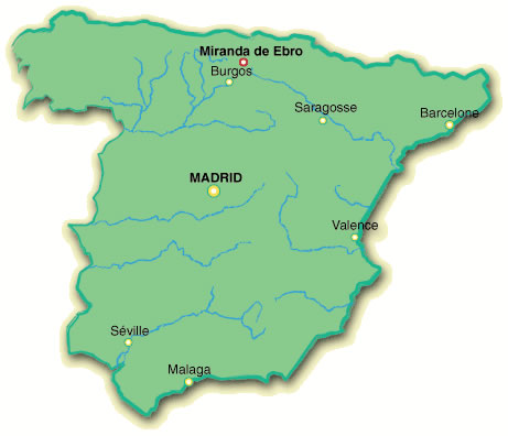 Carte Espagne rivière vierge