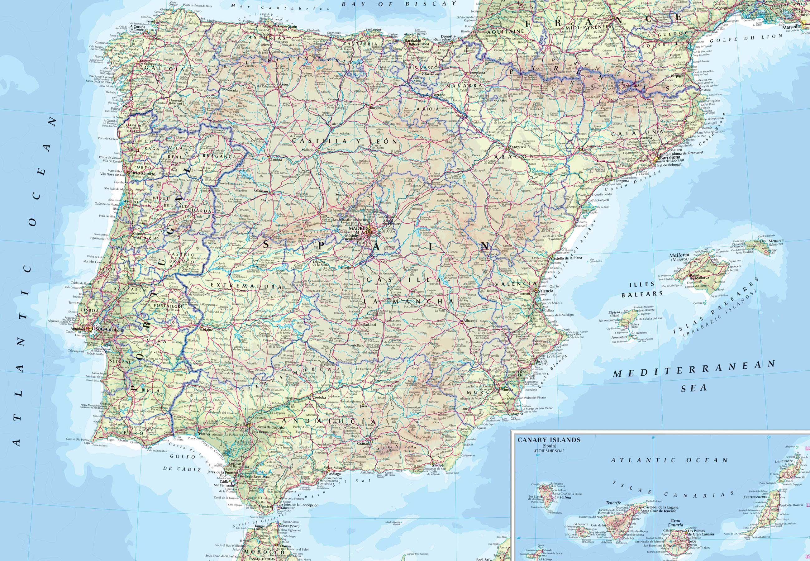 Carte Espagne