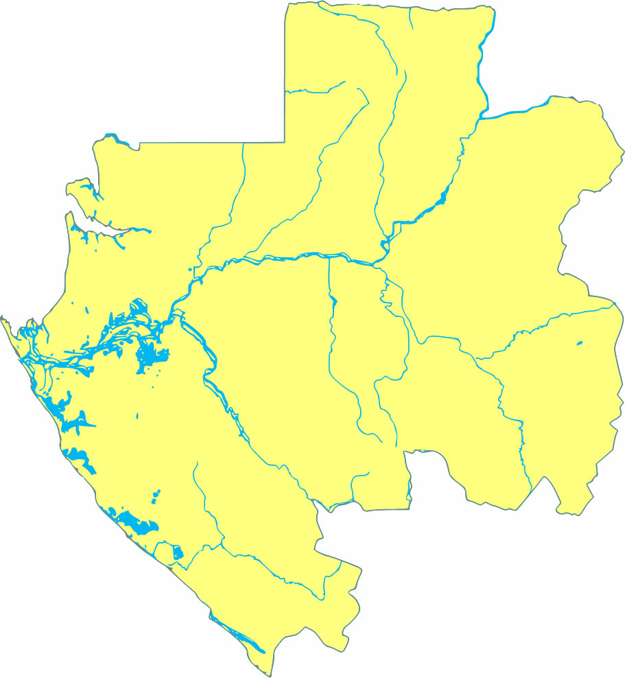 Carte Gabon rivière vierge