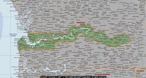 Carte des villes Gambie