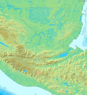 Carte relief Guatemala