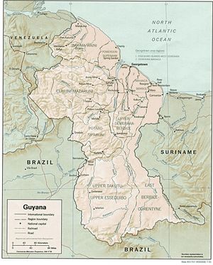 Carte Guyana