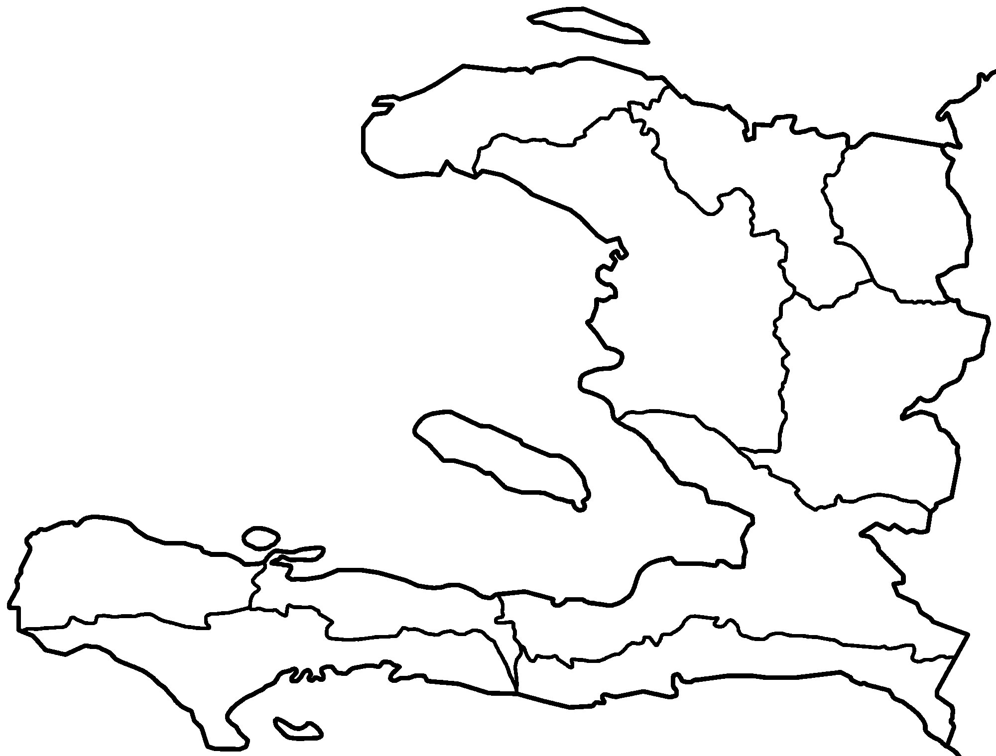 Carte Haïti vierge