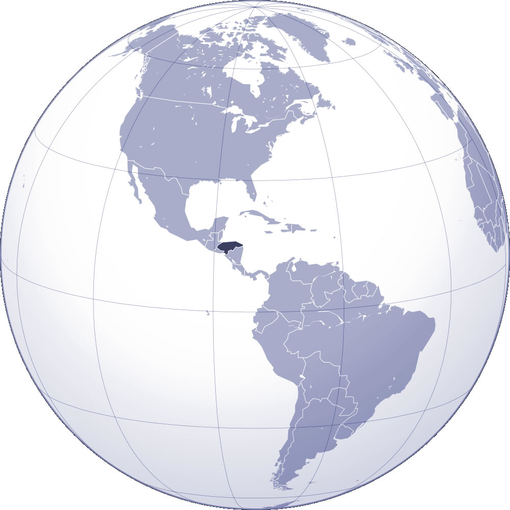 Localiser Honduras sur carte du monde