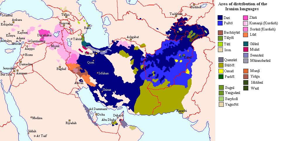 Carte population Iran