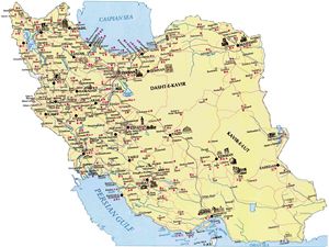 Carte touristique Iran