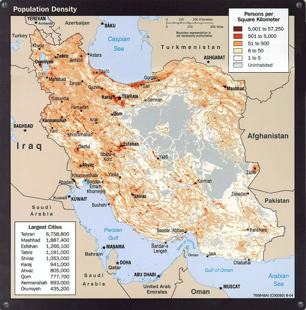 Grande carte Iran