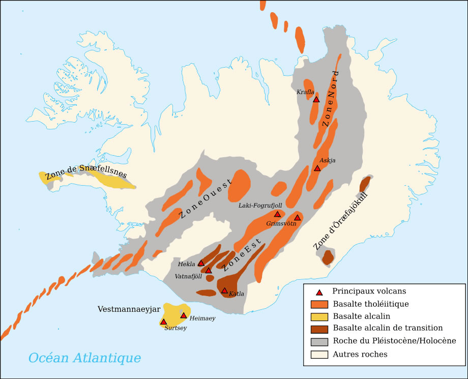 Carte géologique Islande