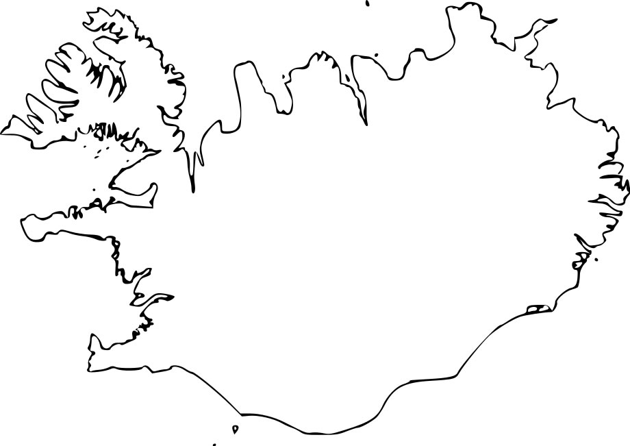 Carte Islande vierge