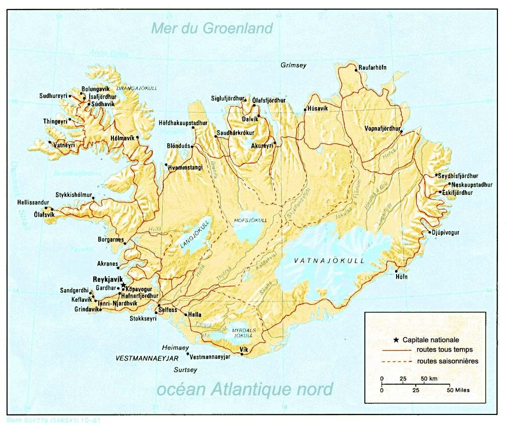Carte Islande