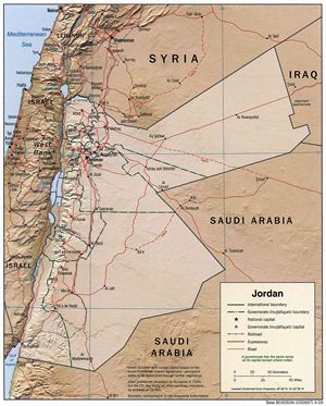 Carte Jordanie