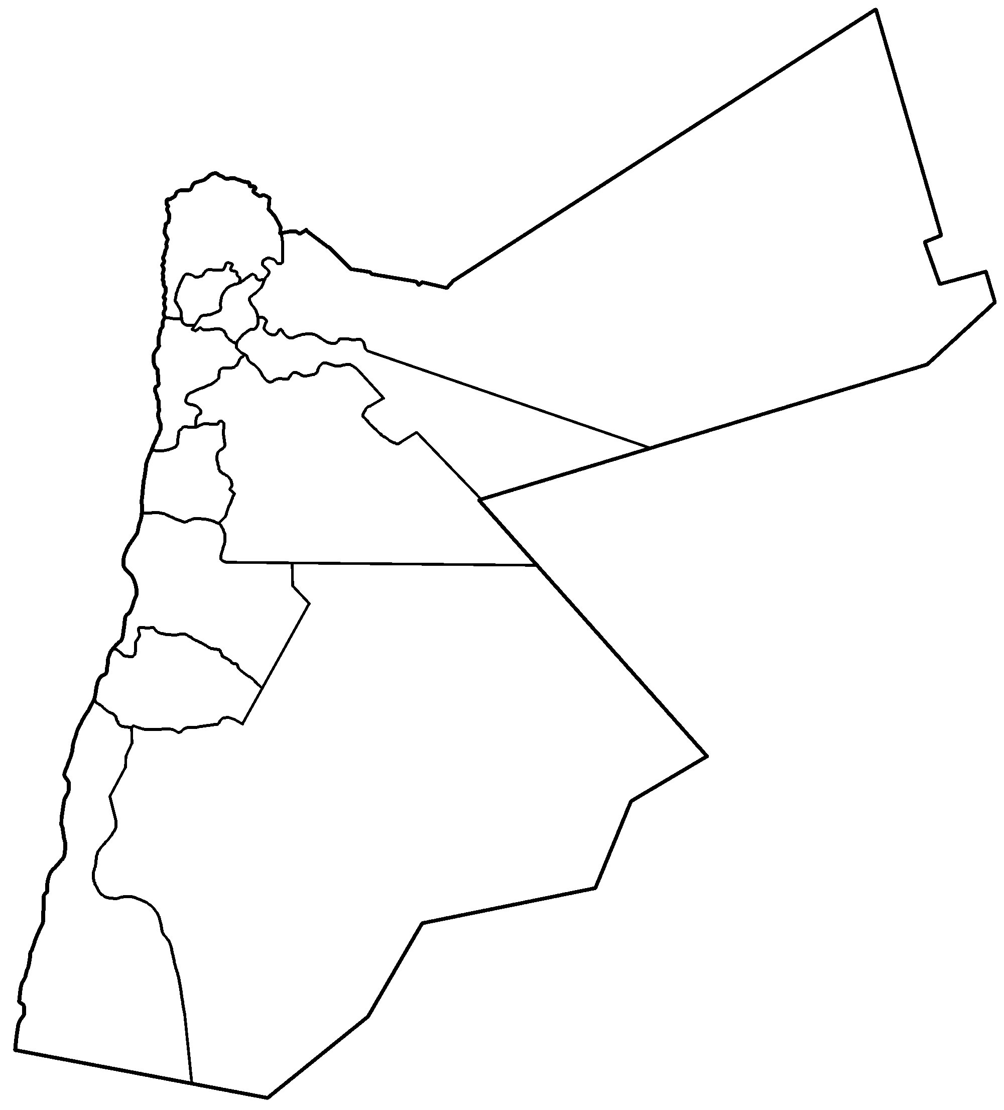 Carte Jordanie vierge