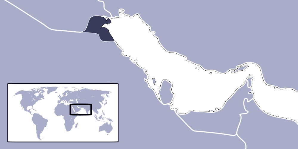 Localiser Koweït sur carte du monde
