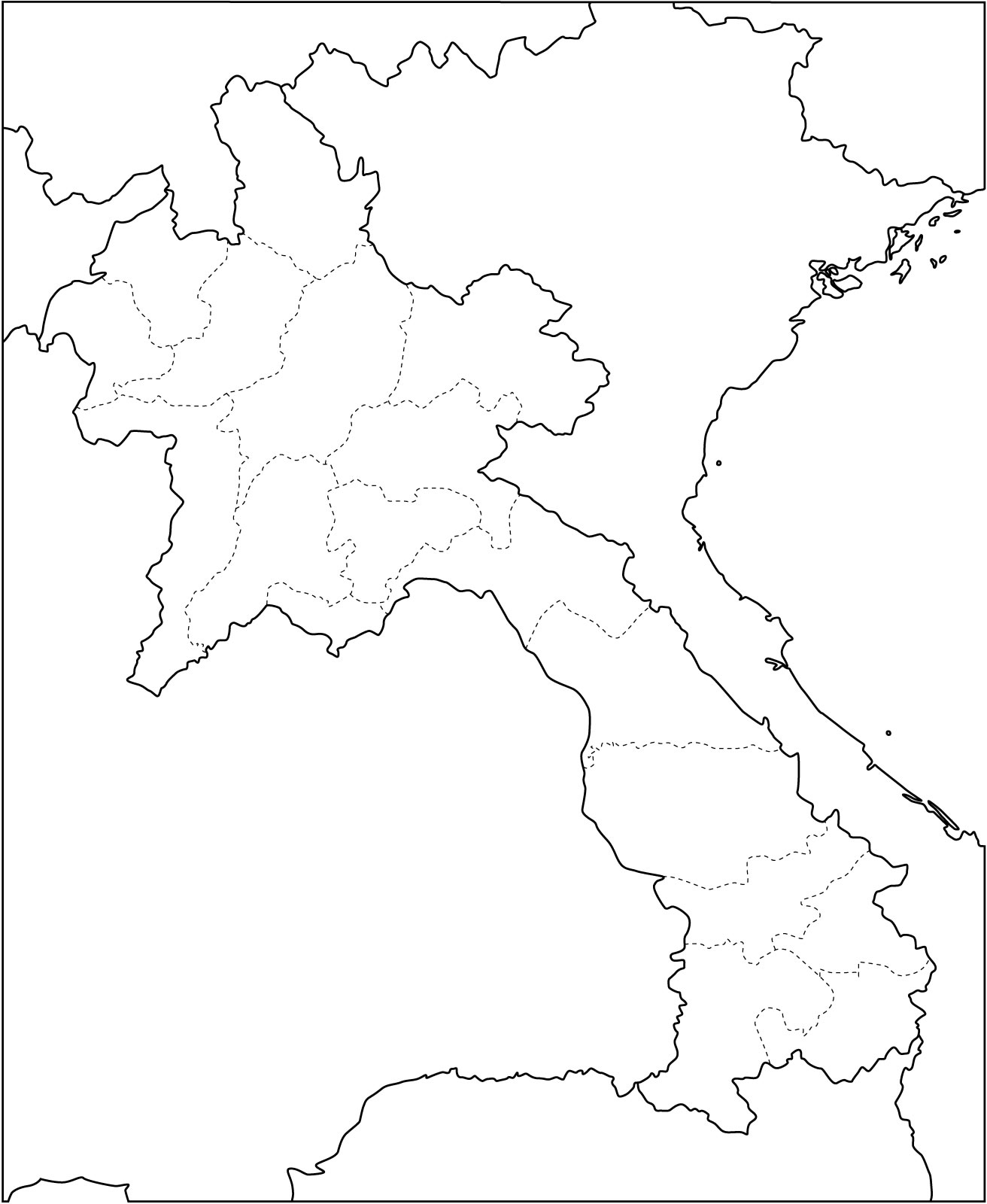 Carte Laos vierge