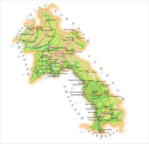 Carte topographique Laos