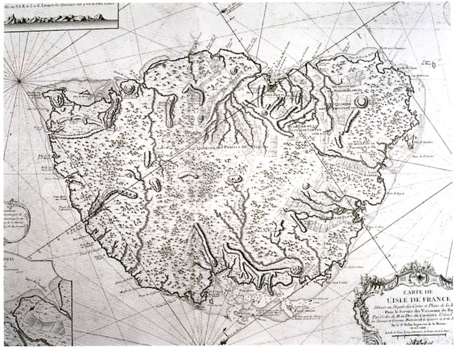 Carte historique Maurice