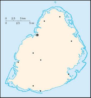 Carte Maurice vierge
