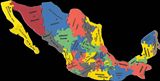 Carte départements Mexique