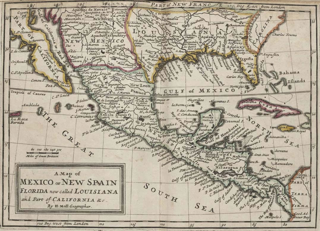 Carte historique Mexique