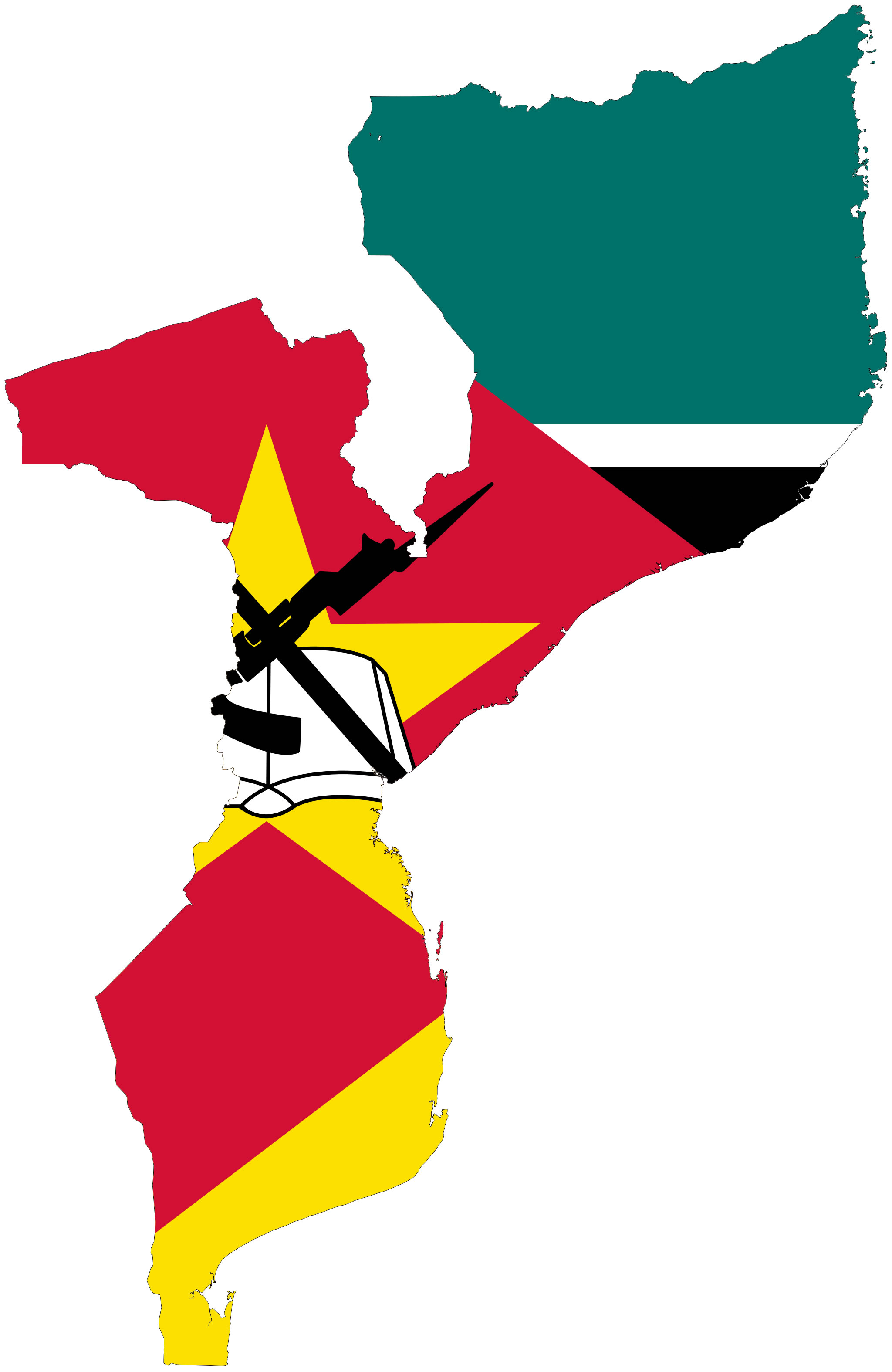 Carte drapeaux Mozambique