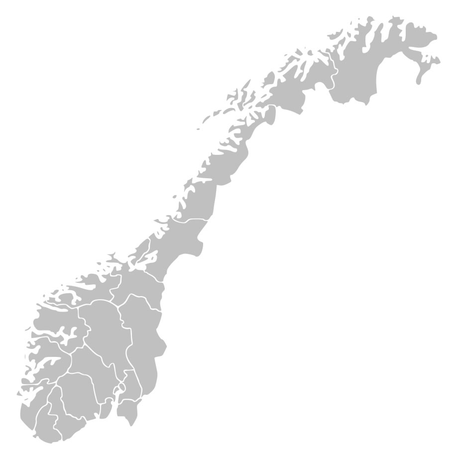 Carte Norvège vierge