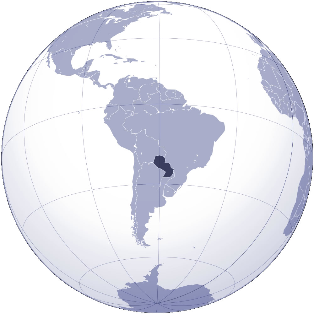 Localiser Paraguay sur carte du monde