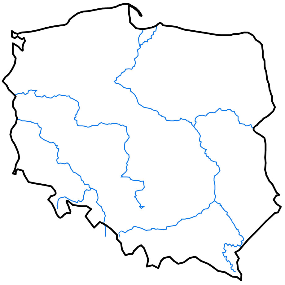 Carte Pologne vierge