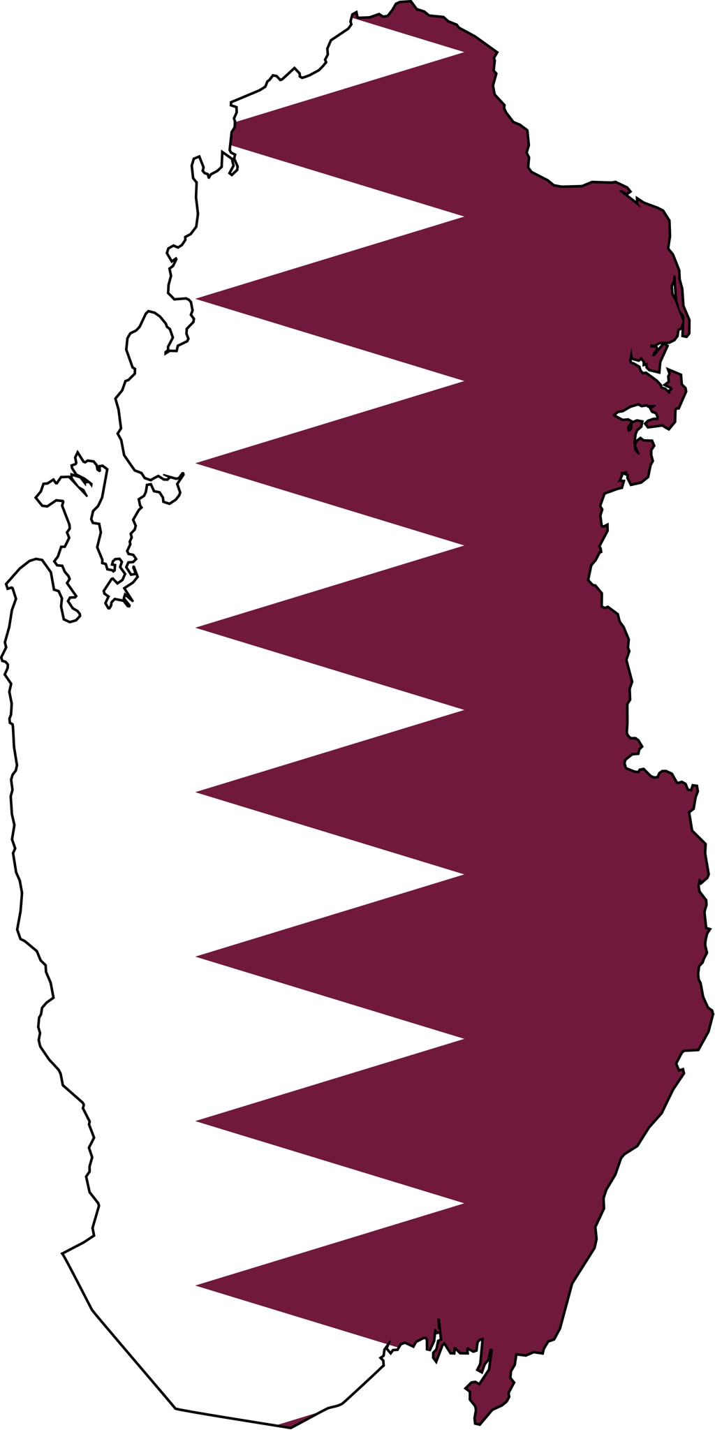 Carte drapeaux qatar