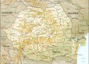 Carte des villes Roumanie