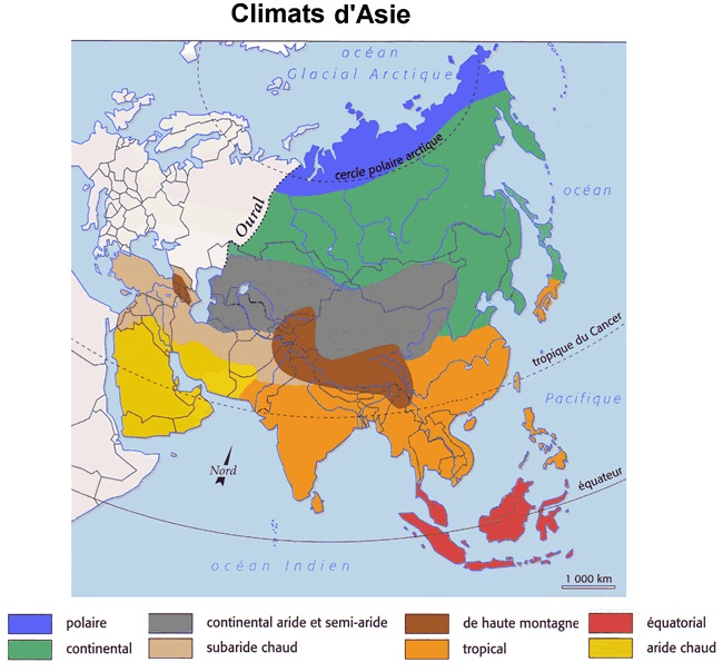 Carte climat Russie